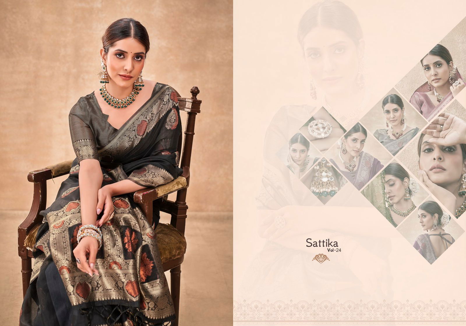 Sattika V 24 By Aura Kotton Vastra Party Wear Sarees Catalog